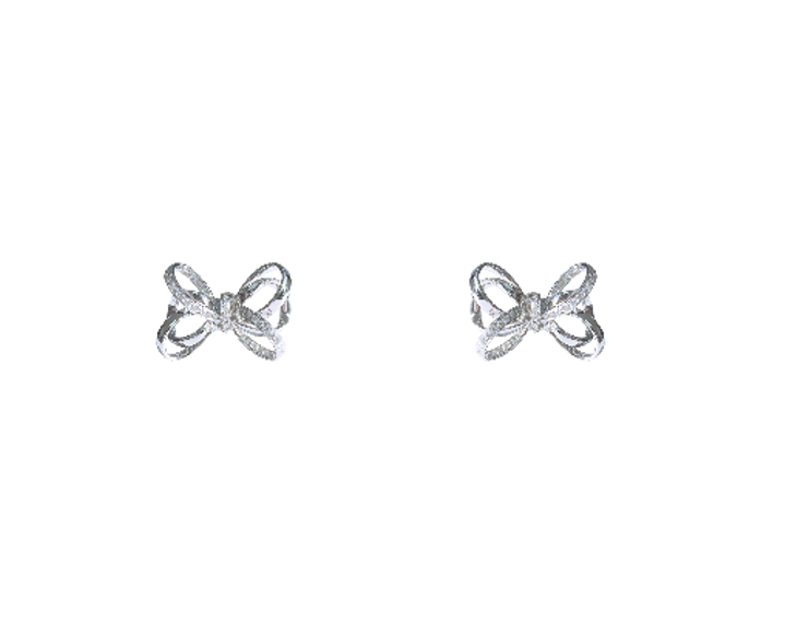 White Gold with White Diamond Earrings