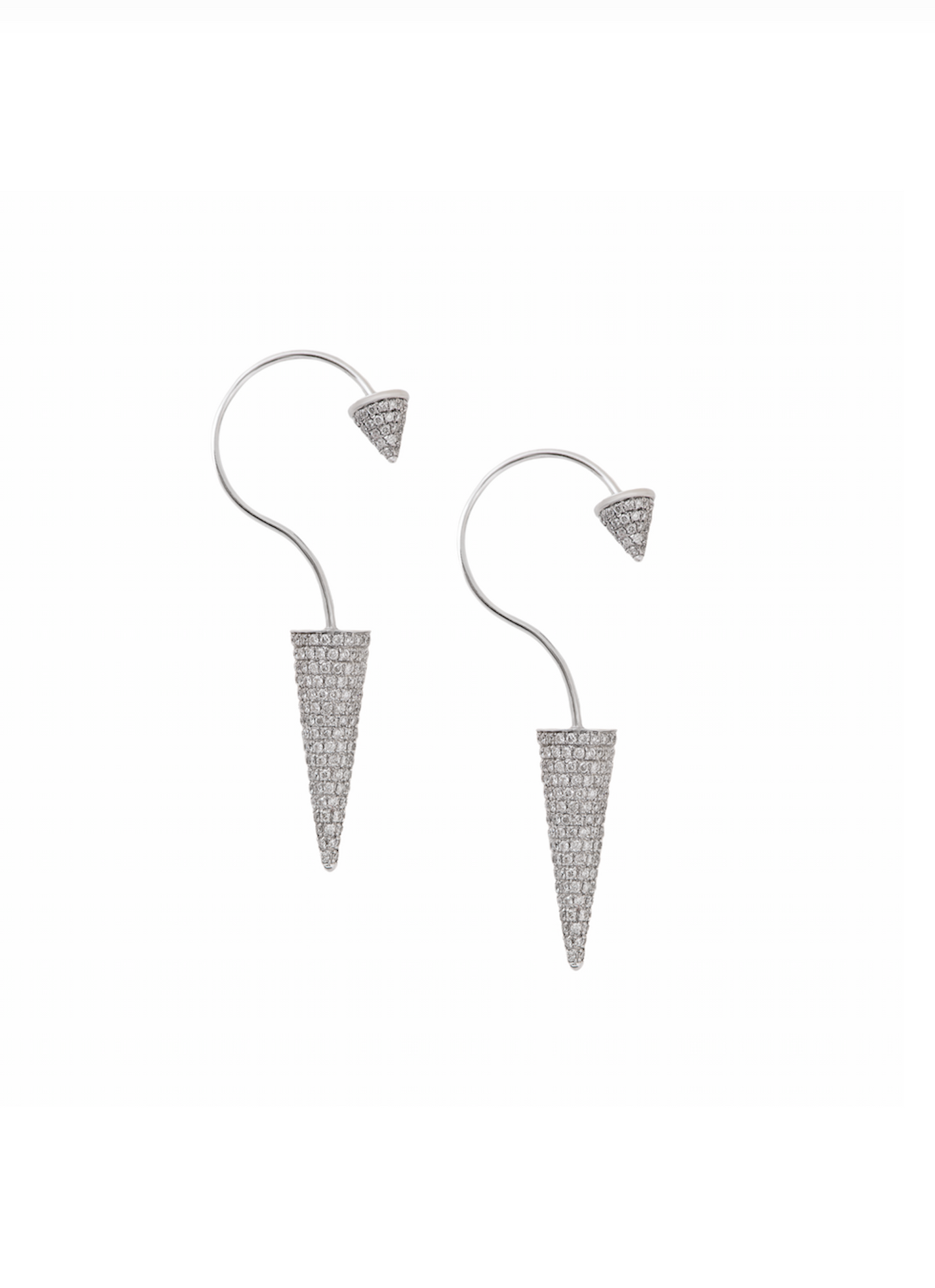 White Gold with White Diamond Earrings from Couture collection