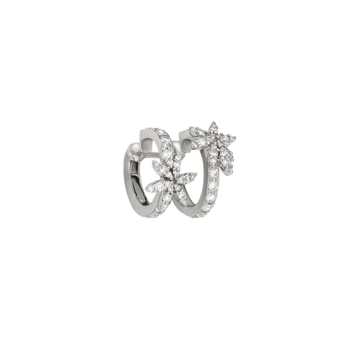 White Gold with White Diamond Earcuff from Flowers Collection
