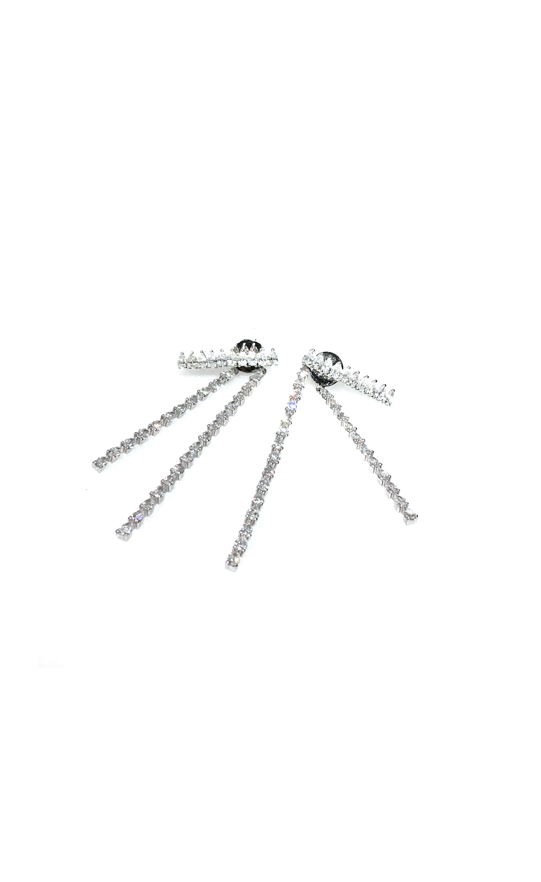 White Gold with White Diamond Earrings
