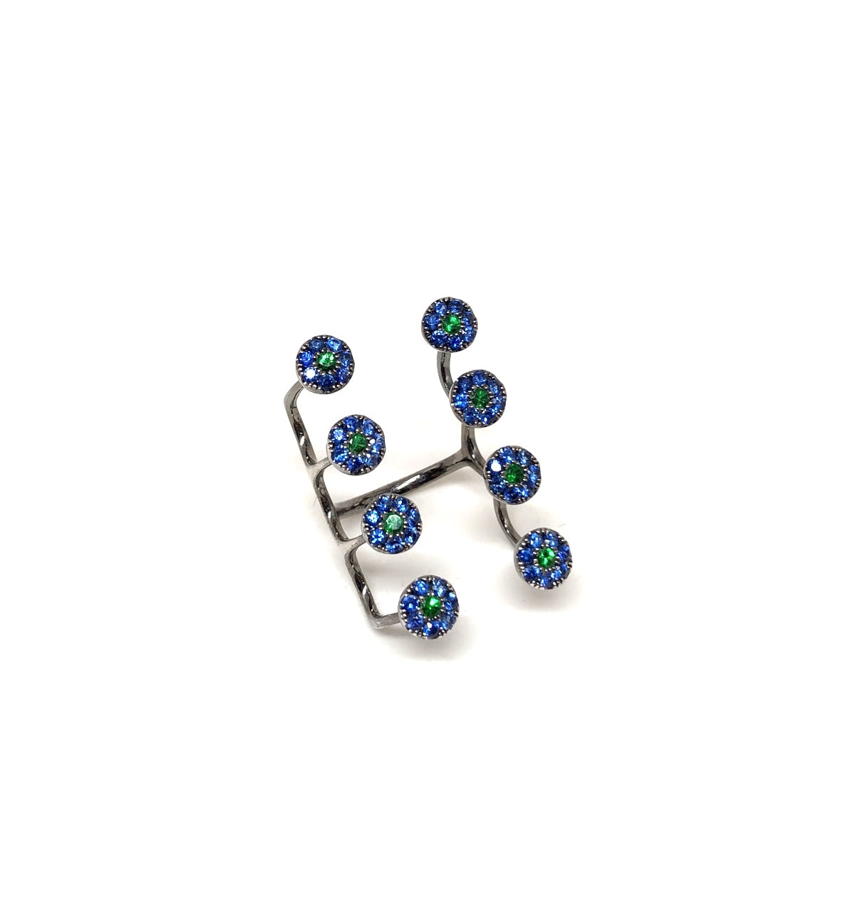 White Gold with Blue Sapphire Ring from Aurore Collection