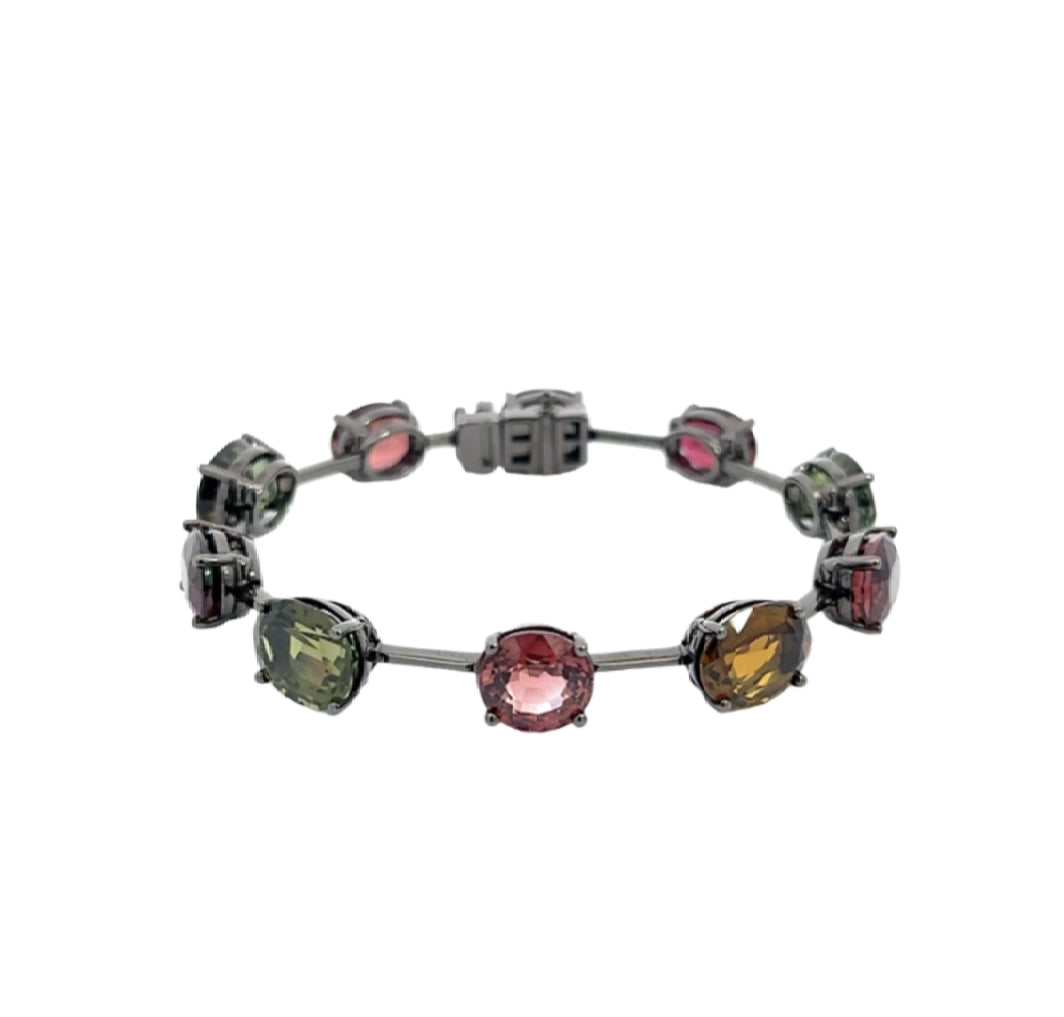 White Gold with Tourmaline Bracelet