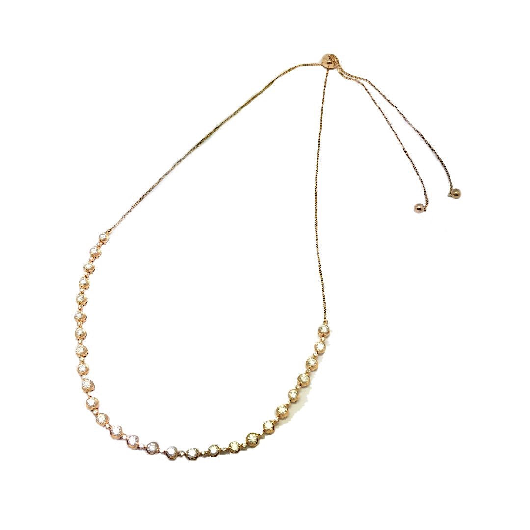 Rose Gold with White Diamond Necklace