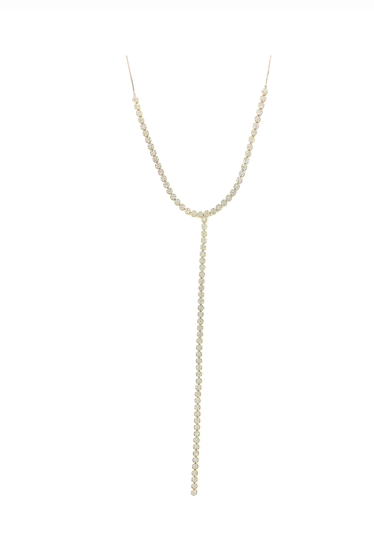 Yellow Gold with White Diamond Necklace