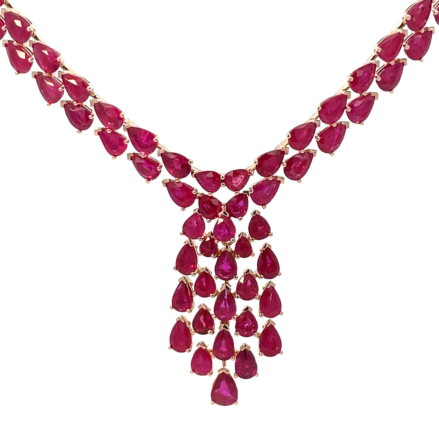Rose Gold with Ruby Necklace