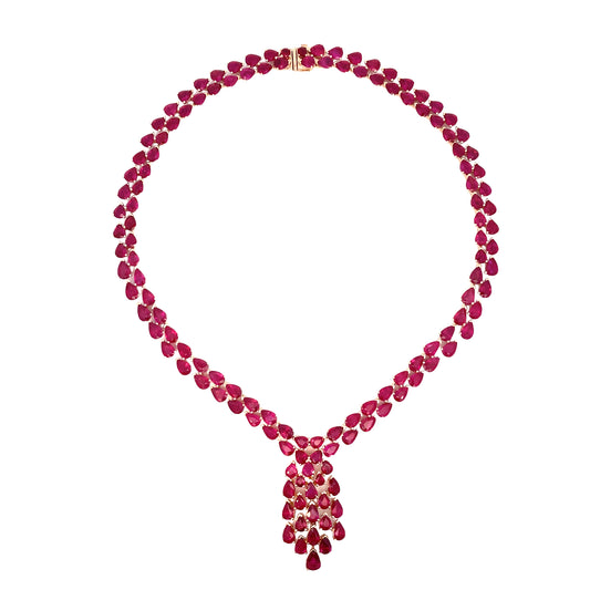 Rose Gold with Ruby Necklace