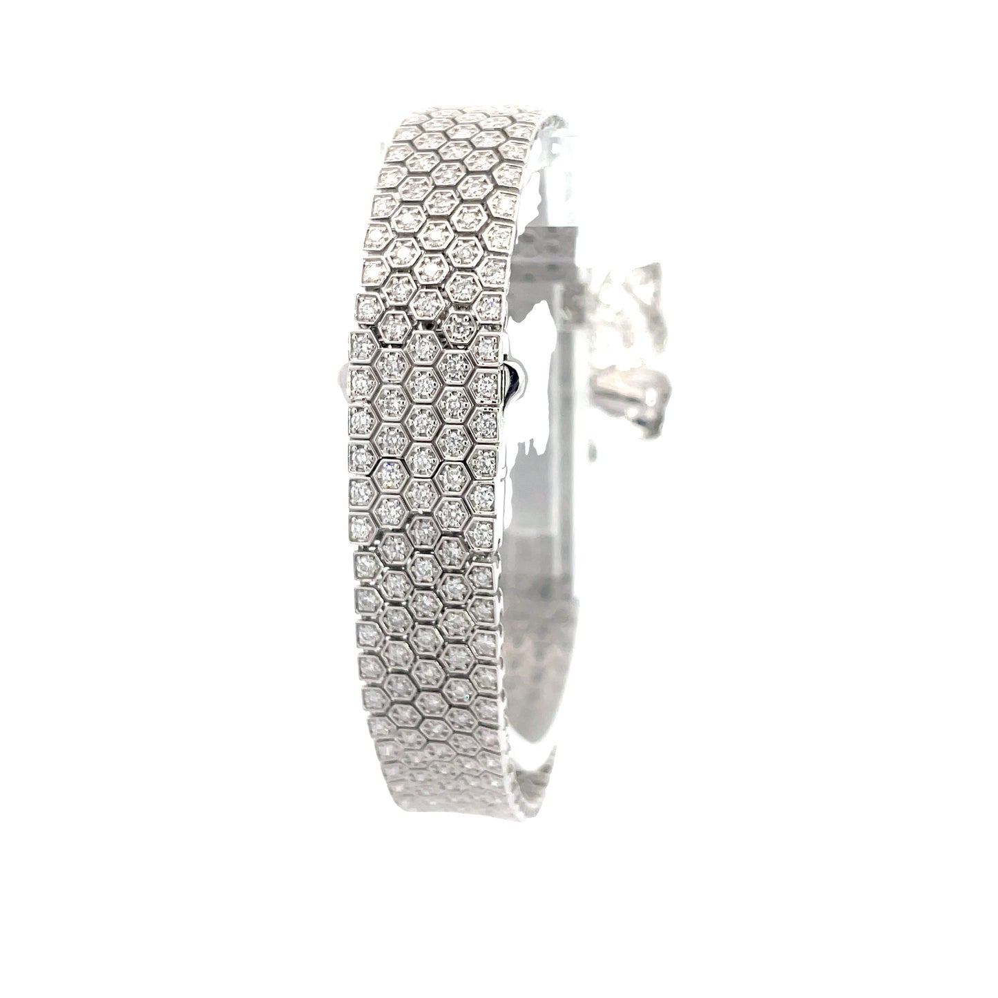 White Gold White Diamond Flex Bracelet 11.5mm