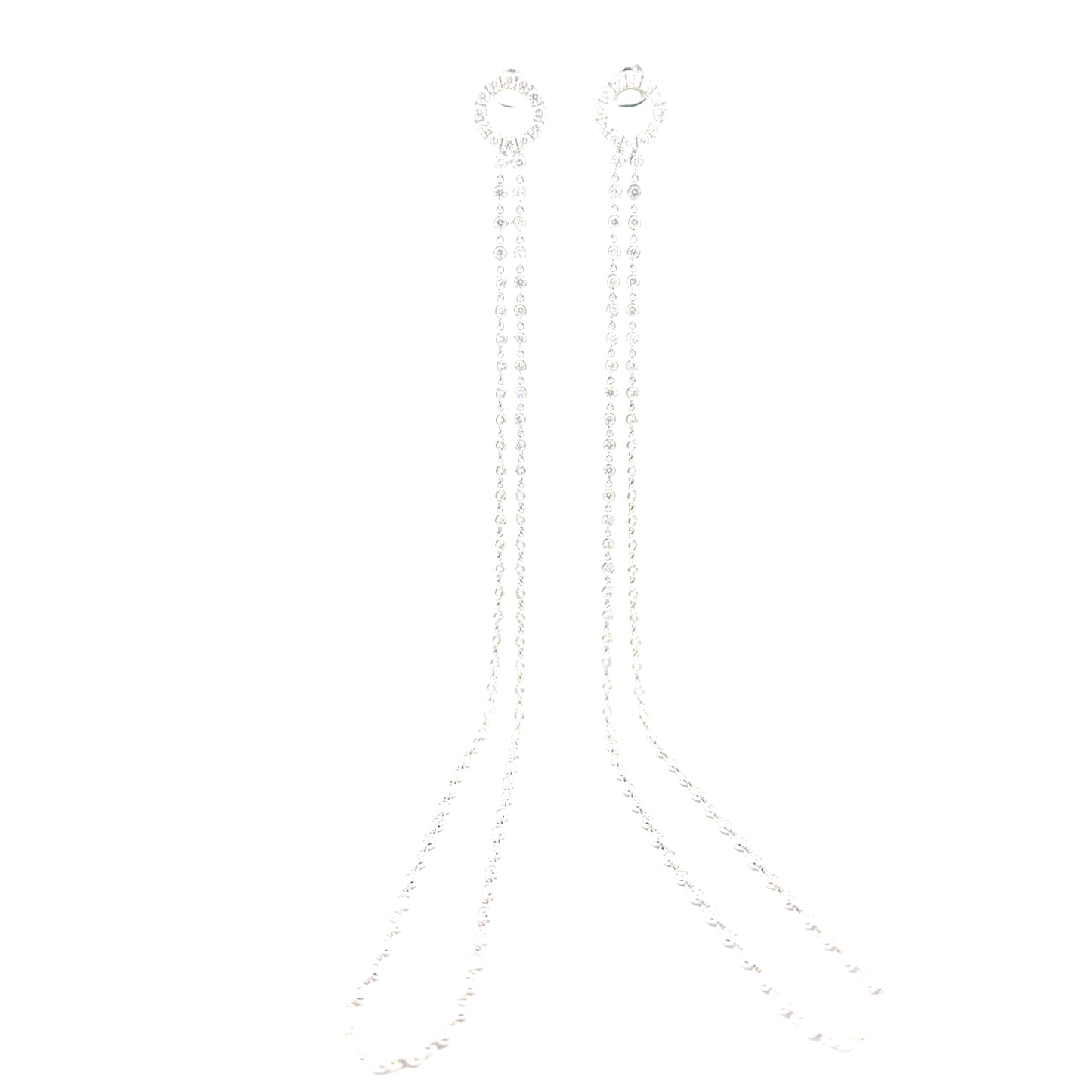 White Gold with White Diamond earrings (half a pair)