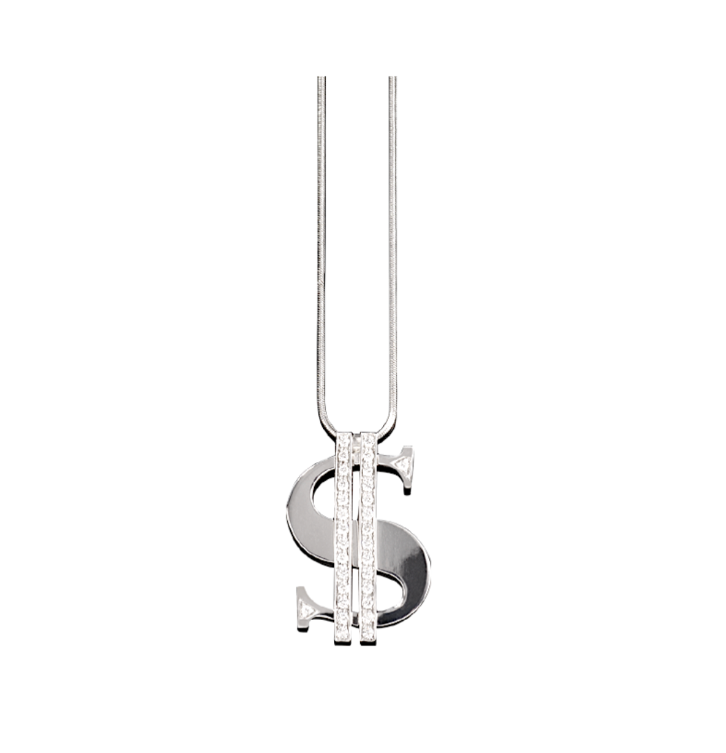 White Gold and White Diamond Necklace from Las Vegas Collection