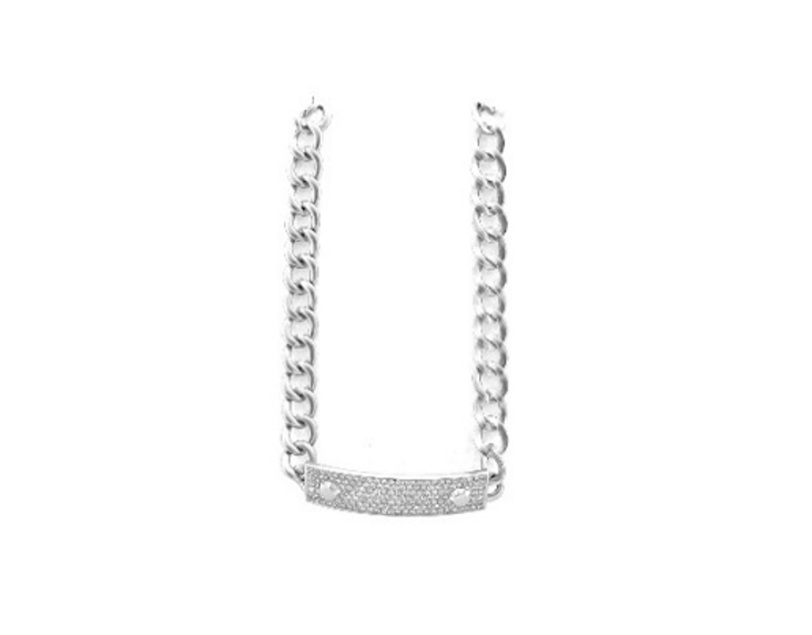 White Gold with White Diamond Necklace from Link Collection
