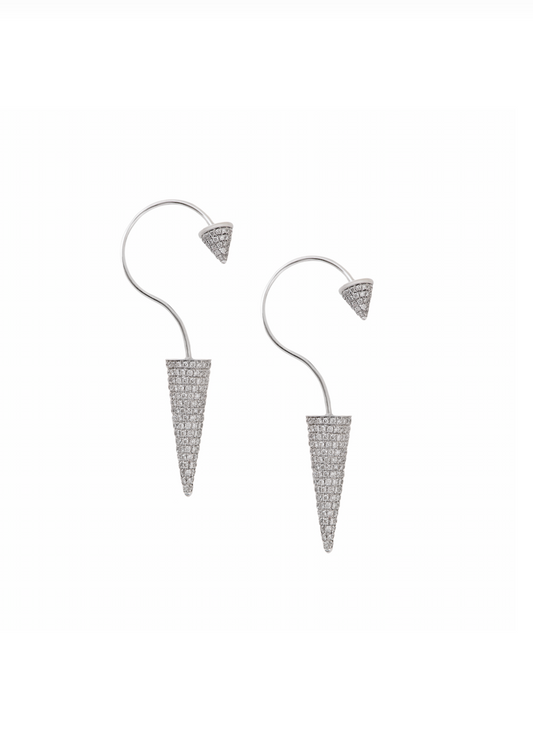 White Gold with White Diamond Earrings from Couture collection