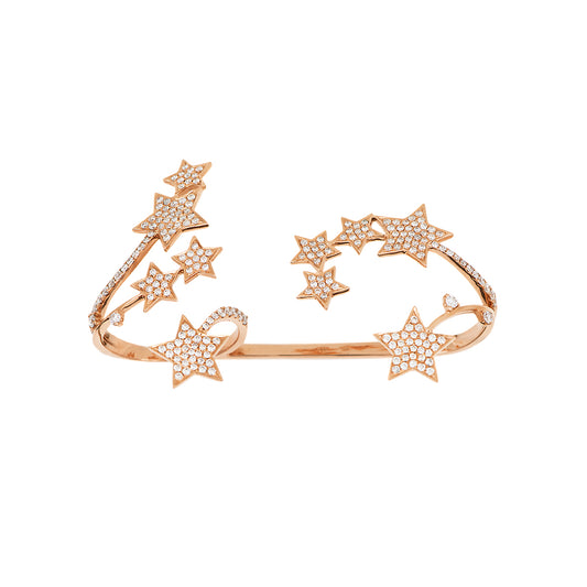Rose Gold with white Diamond Multi-fingers Ring from Star Collection