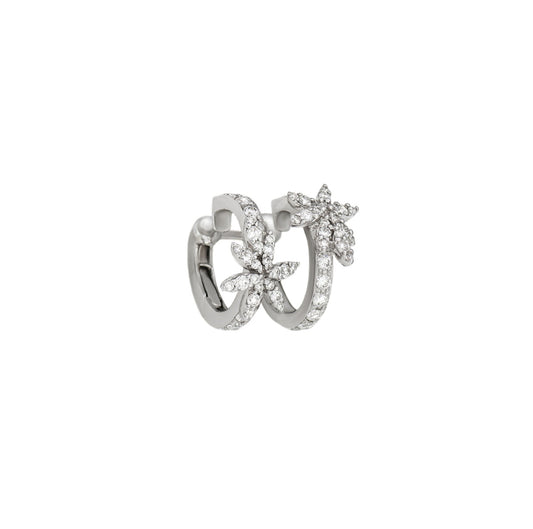 White Gold with White Diamond Earcuff from Flowers Collection