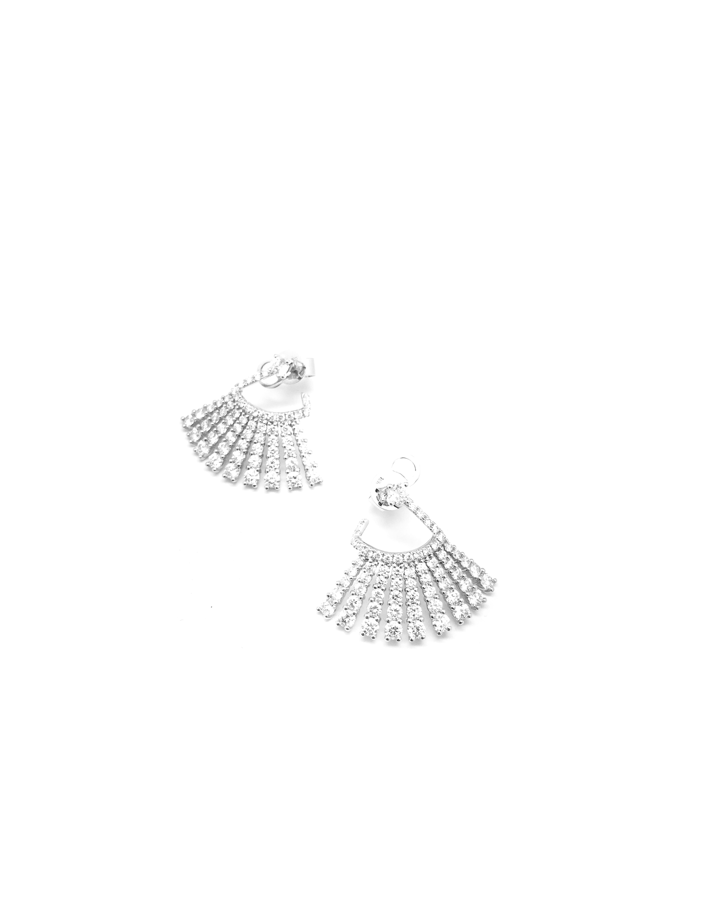 White Gold with White Diamond  Earrings