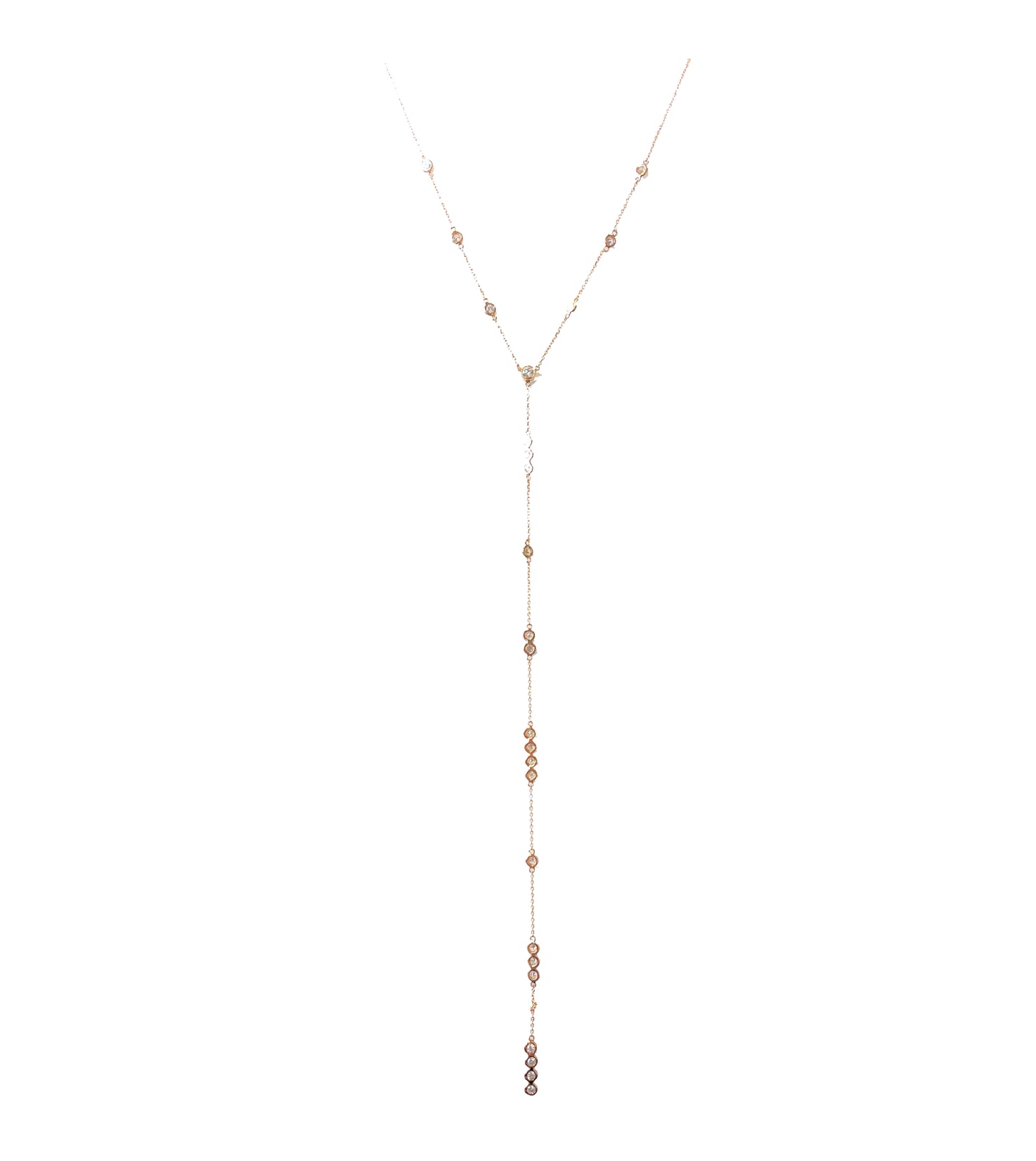 Rose Gold with White Diamond Necklace from Link Collection