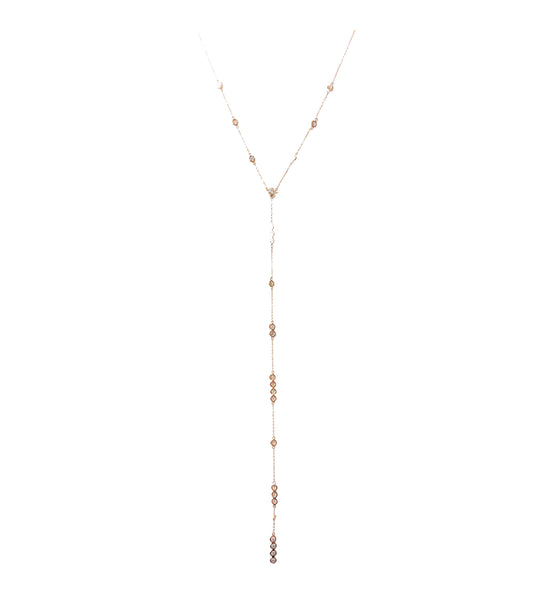 Rose Gold with White Diamond Necklace from Link Collection