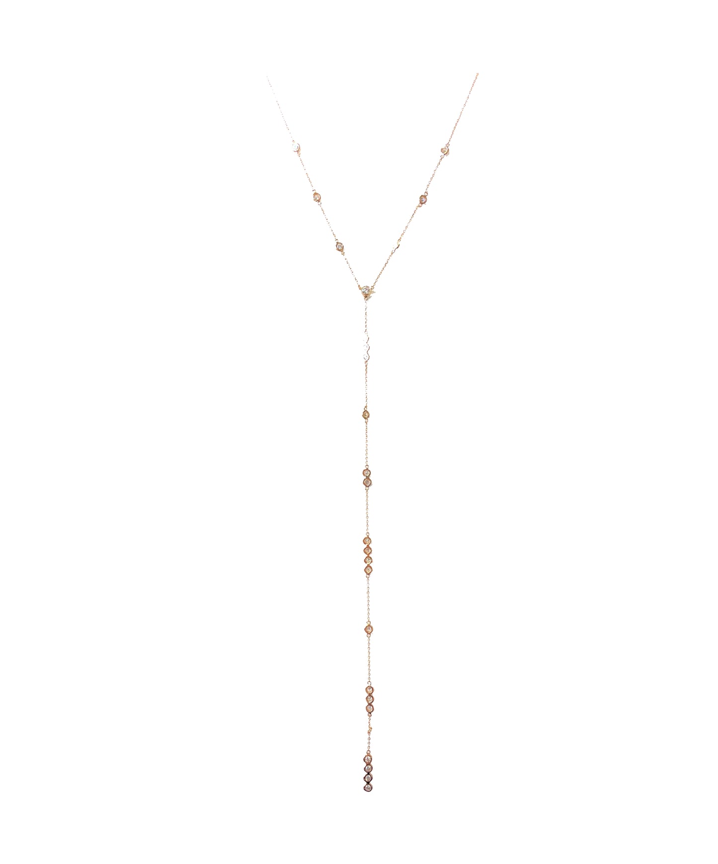 Rose Gold with White Diamond Necklace from Link Collection