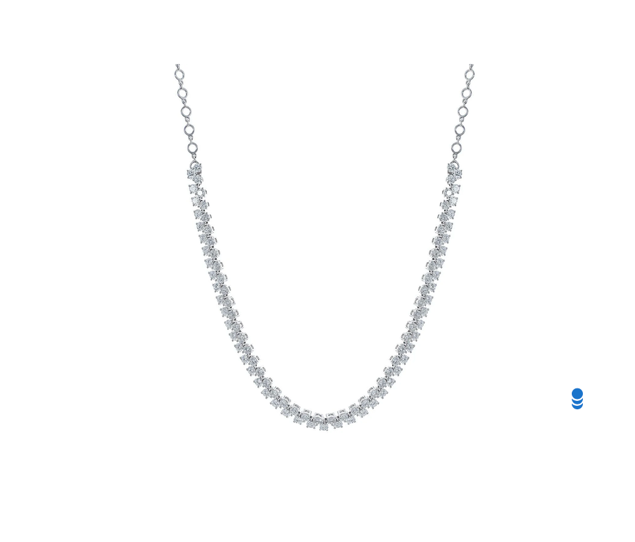 White Gold With White Diamond Necklace from Link Collection