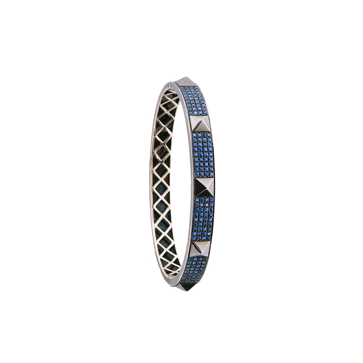 White Gold with Blue Sapphire Bracelet from Couture Collection