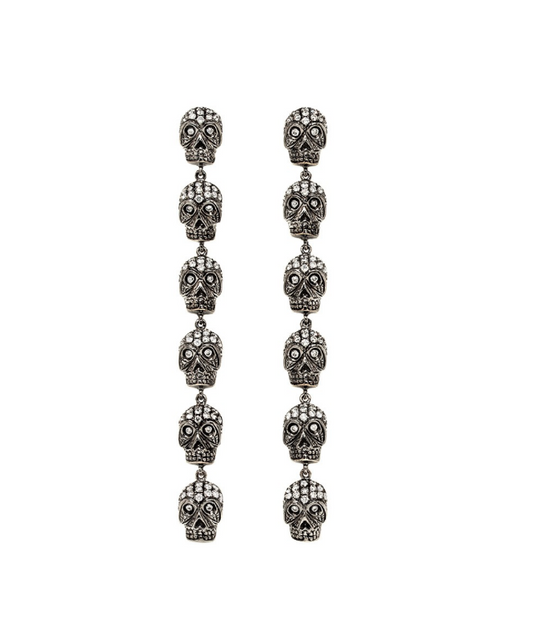 White Gold with White Diamond Earrings