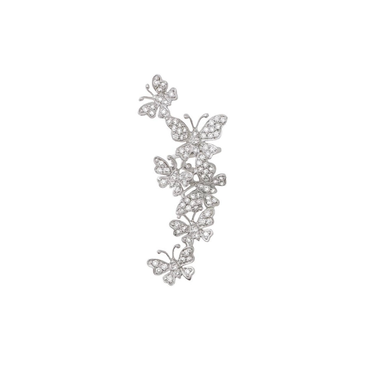 White Gold White Diamond Ear Cuff from Butterfly Collection