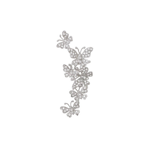 White Gold White Diamond Ear Cuff from Butterfly Collection