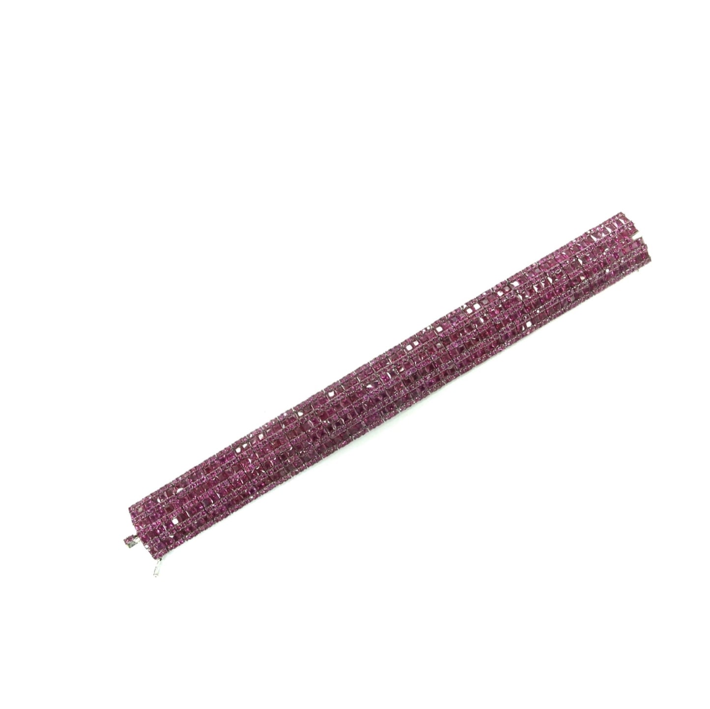 White Gold with Ruby Bracelet from Link Collection