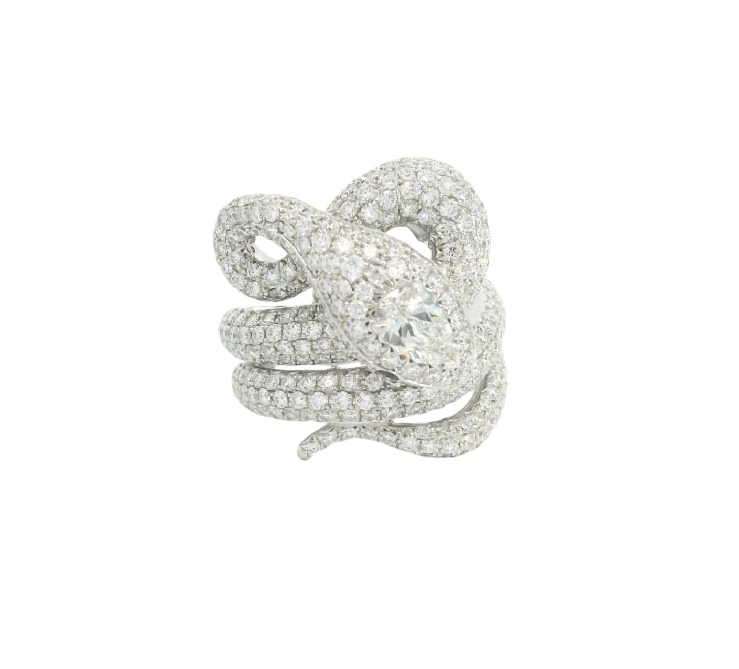White Gold with White and Black Diamond from Snake Collection
