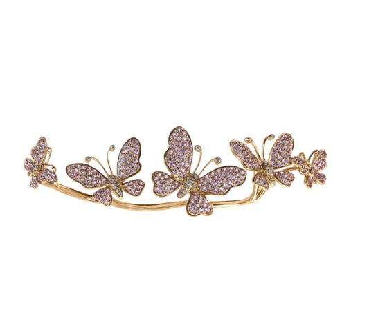 Rose Gold with White Diamond & Pink Sapphire multifinders Ring from Butterflies Collection