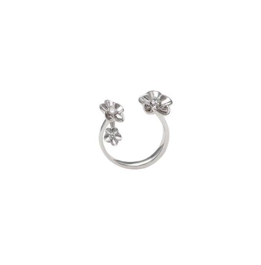 White Gold and White Diamond Ring from Flowers Collection