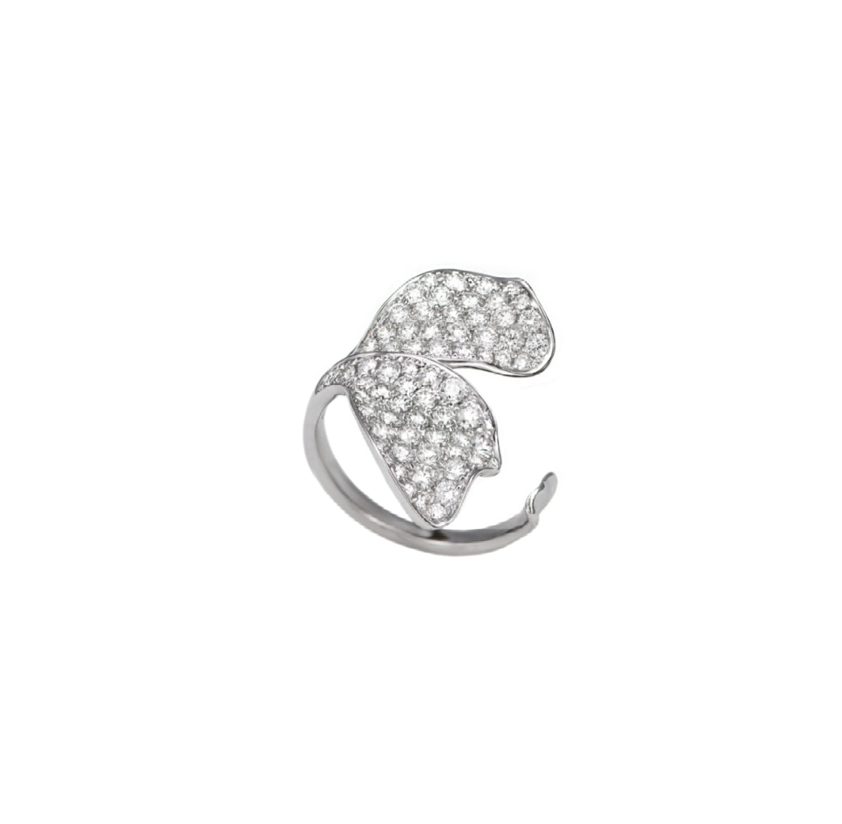 White Gold with White Diamond Ring from Petal Collection