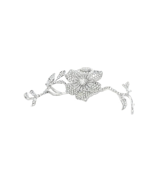 White Gold with White Diamond Multi Fingers Ring from Flowers Collection