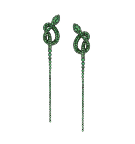 White Gold with Tsavorite Earrings from Snake Collection