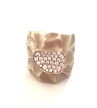 Yellow Gold with White Diamond Ring