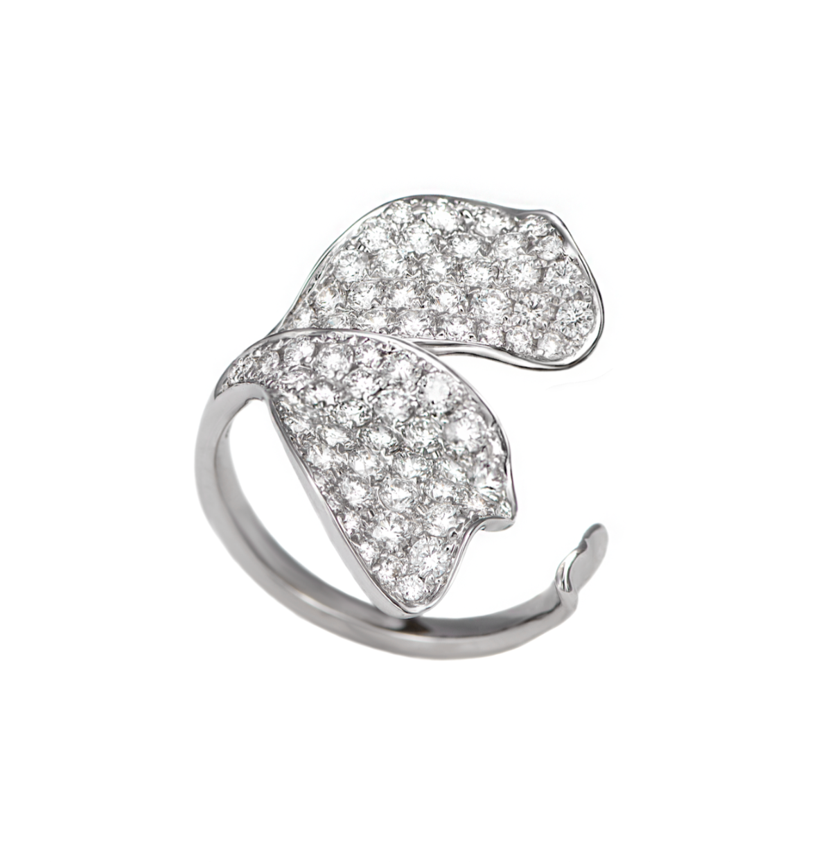 White Gold with White Diamond Ring from Petal Collection